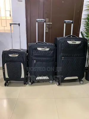 Swiss Polo 3-piece Travel Luggage Set – Black