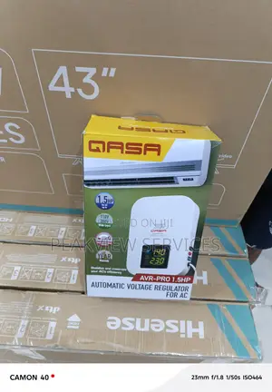 Qasa 2000w Stabilizer With Digital Display Wall Mount Design