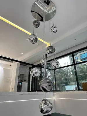 Amber Glass Chandelier by 9 Drop+G9 Bulb