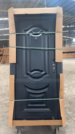 7ft By 3ft Watson Steel Door Black (2 Panel)