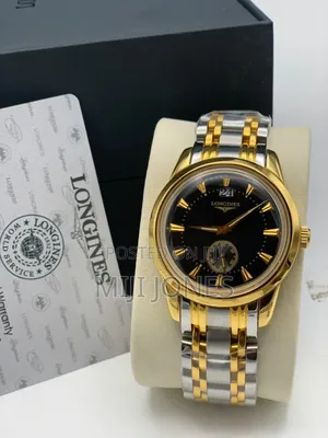 Longines Inspired Two Tone Chain Watch