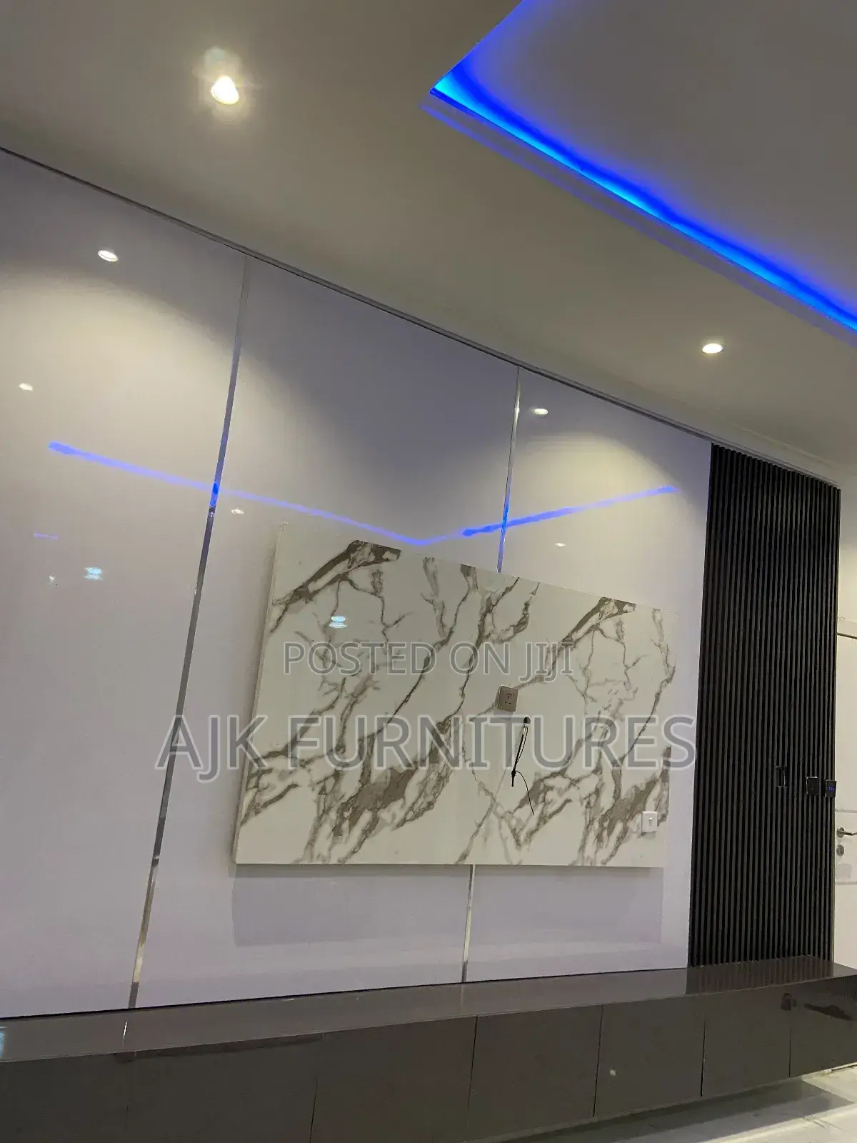 Glossy Television Wall Console Unit