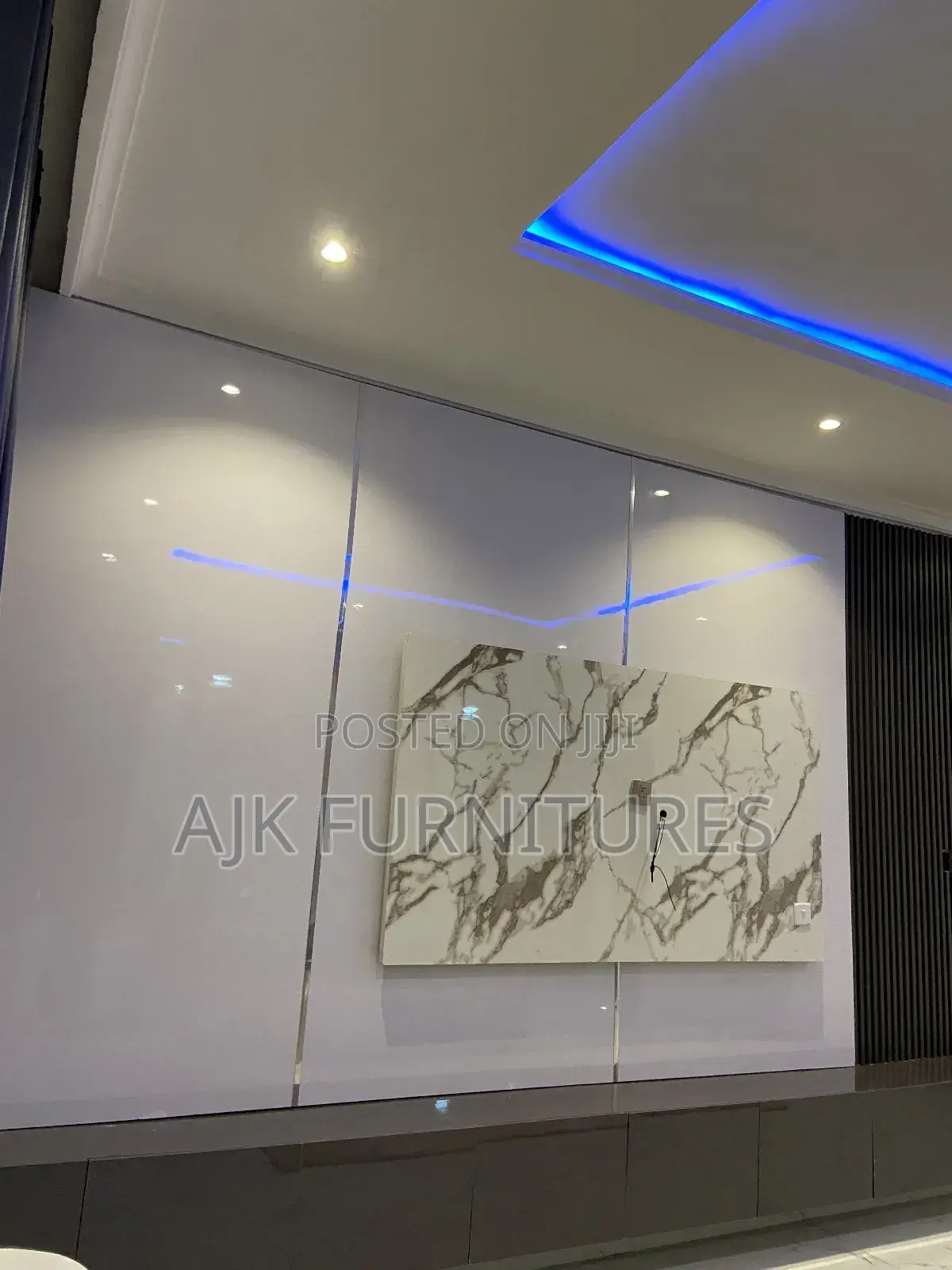 Glossy Television Wall Console Unit