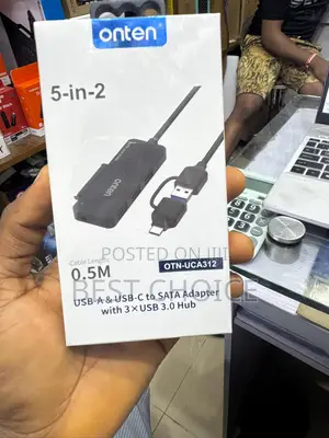 Usb-C to Sata Adapter With Usb 3.0 and 3 Ports Hub