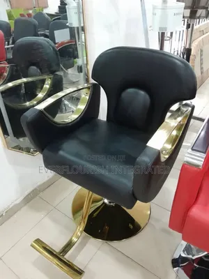 Barbers Styling Chair Gold and Black Colour