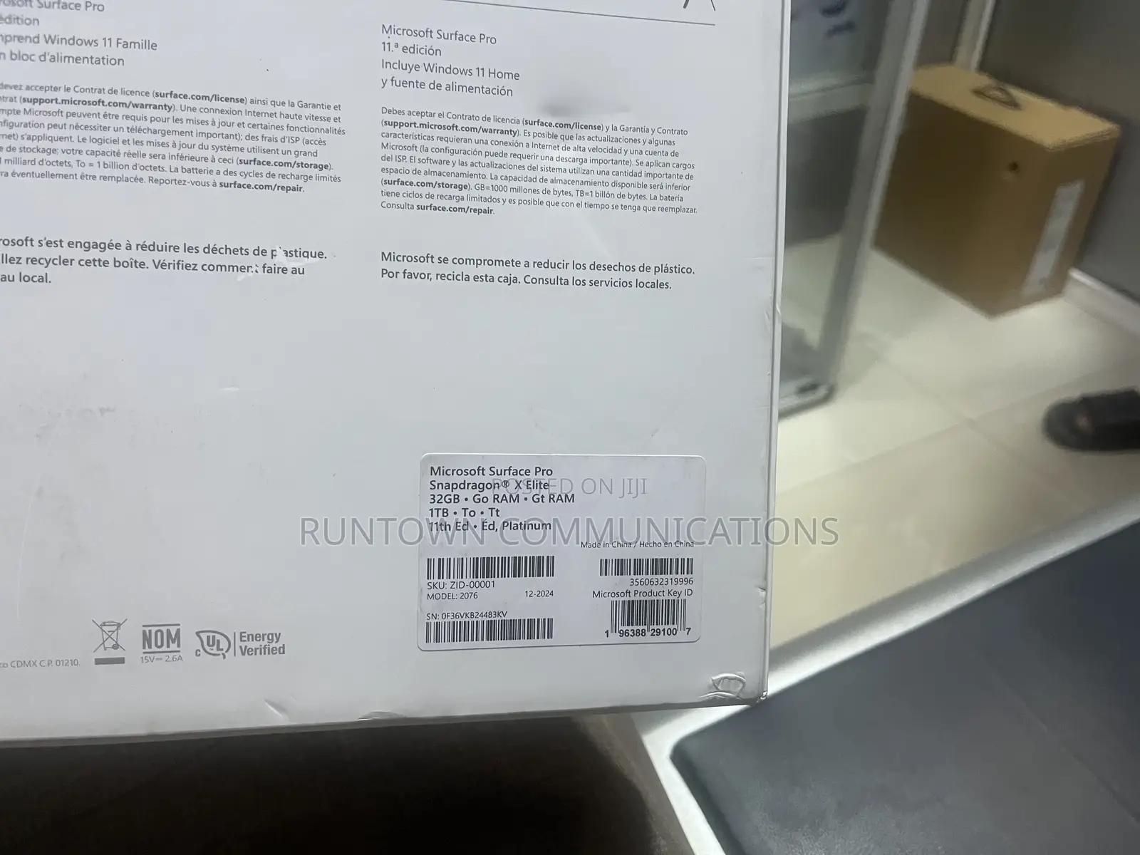 New Microsoft Surface Pro 11th Edition, a Copilot+ PC 32GB SSD 1T