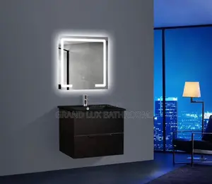 Backlit Led Mirror Bathroom Vanity With Integrated Sink