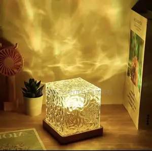 Aurora Ocean Wave Projector Table Lamp - 16 Colors RGB Desk Lamp