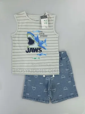 2pc Boys Denim Short and Top Set
