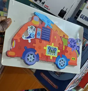 Wooden Puzzle Bus Early Educational Gift Toy Ages 3+