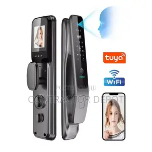 Talking Wifi Tuya Smart Door Lock With Camera and Monitor