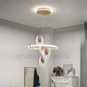 Modern Restaurant Pendant Light Acrylic Circular Star Dining