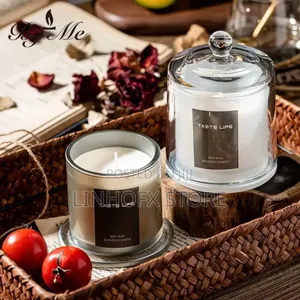 Golden Bell Cover Glass Cup Scented Candle