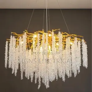 Round Gold Crystal Chandelier 800mm