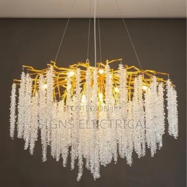 Round Gold Crystal Chandelier 800mm