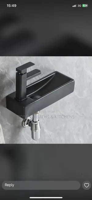 Black Rectangle Wash Hand Basin