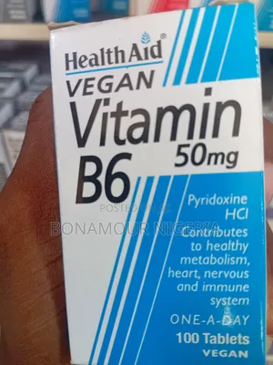 Healthaid Vitamin B6(Pyridoxine Hcl) 50mg X100 Veg Tabs