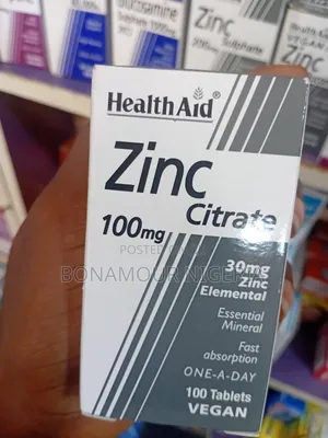 Healthaid Zinc Citrate 100mg X 100 Veg Tabs