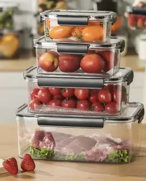Transparent Refrigerator Storage Boxes Set