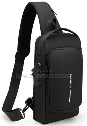 Anti- Theft Sling Waterproof Crossbody Bag With Usb Charging With Lock