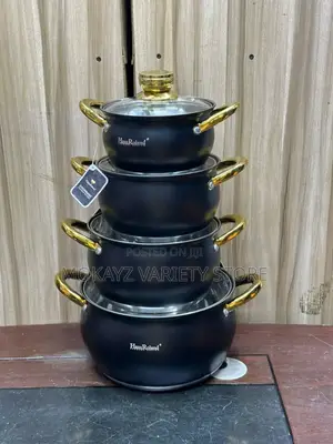 Hausroland Stainless Steel Pot With Glass Cover(4sets)