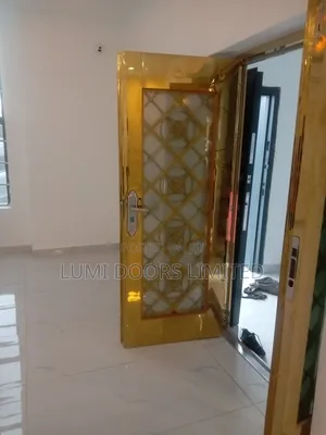 Security Glass Steel Door