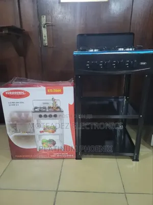Eurosonic 4 Burners Cast Iron Non Stick Standing Gas Cooker