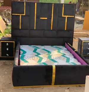 Nice Quality Luxury Padded 4.5 by 6 Bedframe