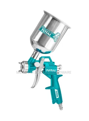 Total Air Spray Gun Inverted Metal Silver Teal 1.5mm