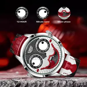 Waterproof Leather Strap Mens Watch Cool Joker Wrist Watch