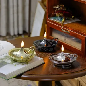 Luxury Gold Led Artificial Candle Light