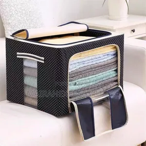 100ltr Dual Zip Clothes/Garment/Blanket Foldable Storage Box