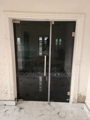 Double Grey Swing Glass Door