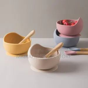 Silicone Suction Bowls for Baby With Spoon