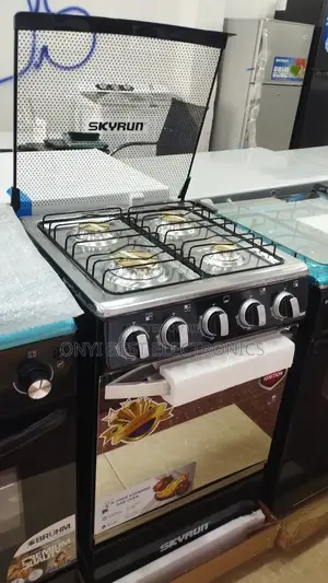 Skyrun 4 Burners(4+0) Gas Cooker - (Gcs-4g/X) - Black