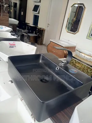 Square Black Countertop Basin