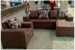 Newly Made Brown L Shaped Sofa Sets for Homes or Office