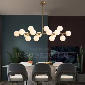 16/25 Heads Led Chandelier Modern Gold Black Chandelier