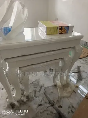3 in 1 Side Table in White