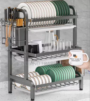 3 Layer/Tiers Plate Rack/ Drainage