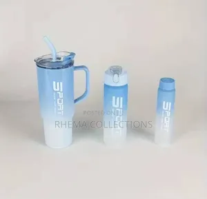 3pcs Tumbler Set Water Bottle With Straw