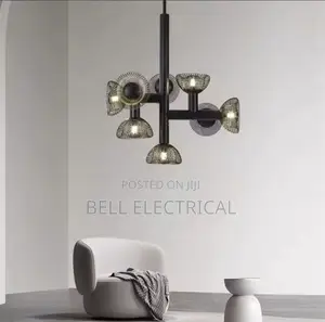 Black Iron Geometric Chandelier