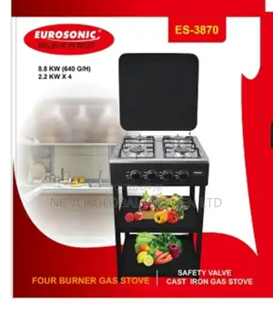 Eurosonic 4 Burner Gas Stove