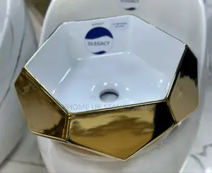 Gold Electroplated Basin for Countertop, Single Basin