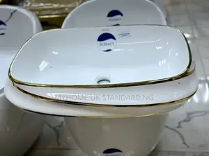 Luxury Golden Electroplated Ceramic Bathroom Basin