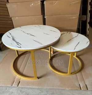 Wooden Gold Rimmed Extendable Table
