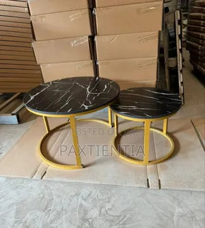 Wooden Gold Rimmed Extendable Table