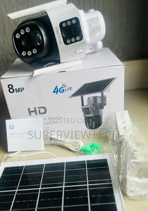 Rotation Solar Powered 4g Sim Dual Lens Auto-Track CCTV Cam