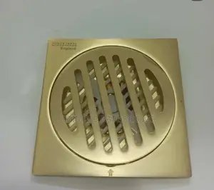 Midas Ideal England 10cm Brush Gold Bathroom Floor Drain