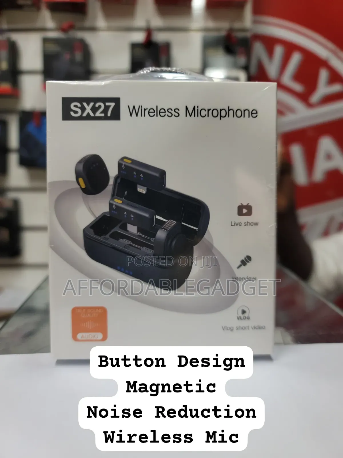 Button Magnetic Wireless Microphone With Noise Reducing